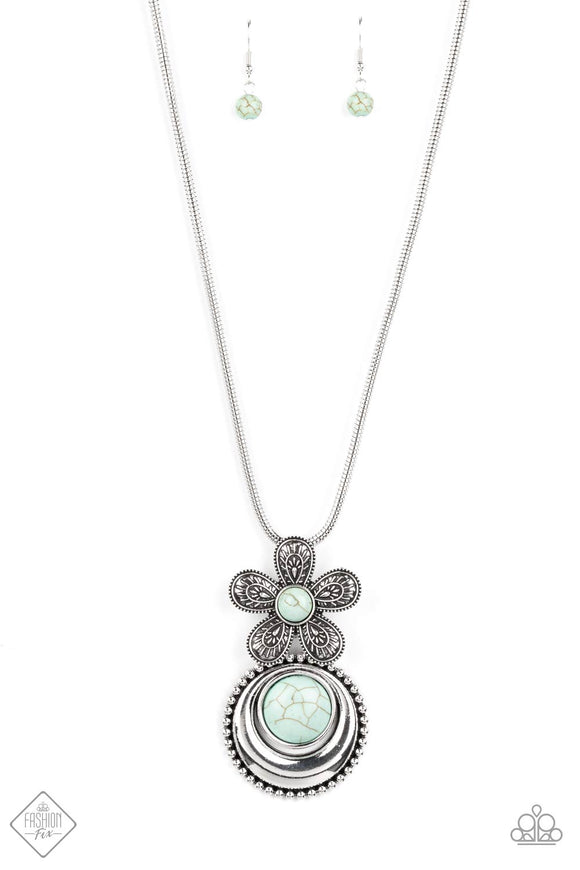 Bohemian Blossom - Blue flower necklace