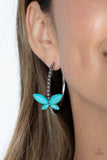 Bohemian Butterfly - Blue hoop earrings