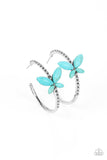 Bohemian Butterfly - Blue hoop earrings