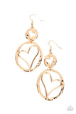 Enchanting Echo - Gold heart earrings