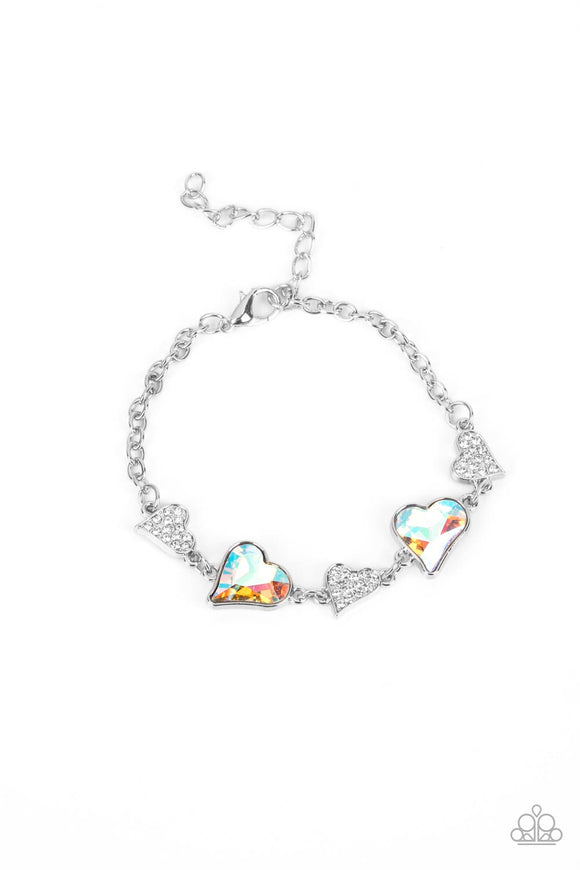 Cluelessly Crushing - Multi iridescent bracelet