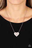 Spellbinding Sweetheart - White heart necklace