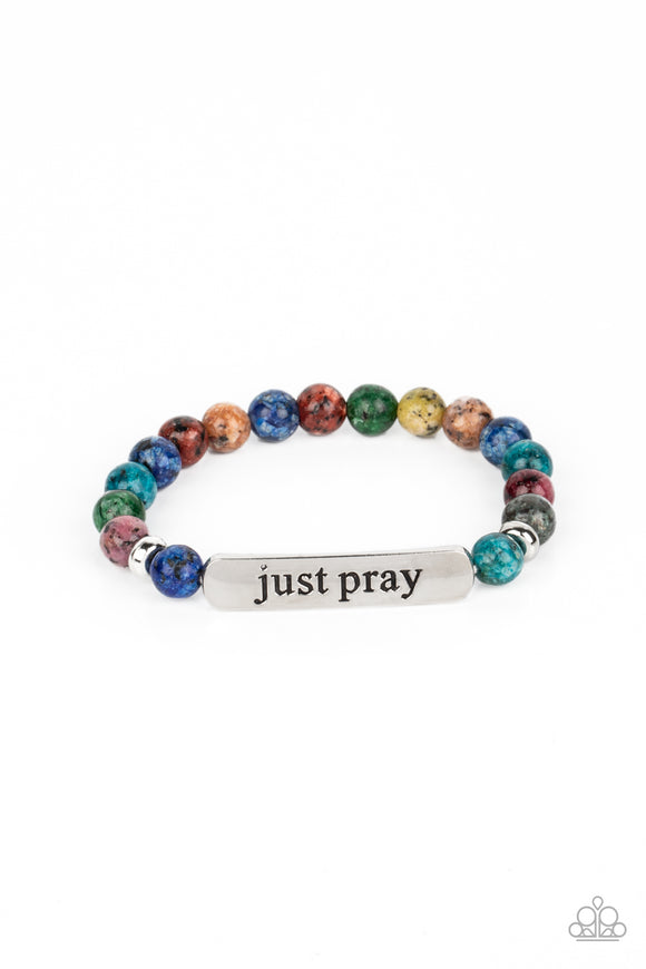 Just Pray - Multi Color chakra bead bracelet