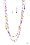 Happy Looks Good on You - Purple necklace