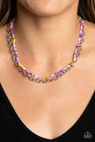 Happy Looks Good on You - Purple necklace