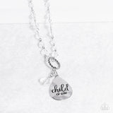 Divine Dance - White Inspirational necklace