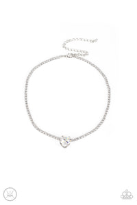 Flirty Fiancé - White choker necklace