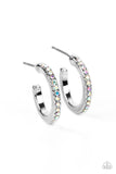 Audaciously Angelic - Multi iridescent mini hoop earrings