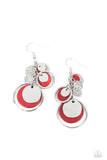 Saved by the SHELL - Red earrings