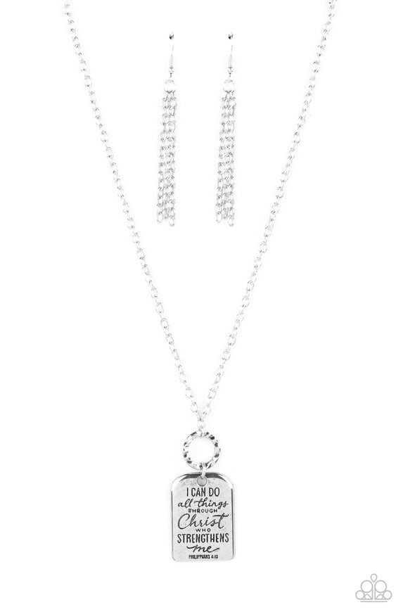 Persevering Philippians - Silver Inspirational necklace