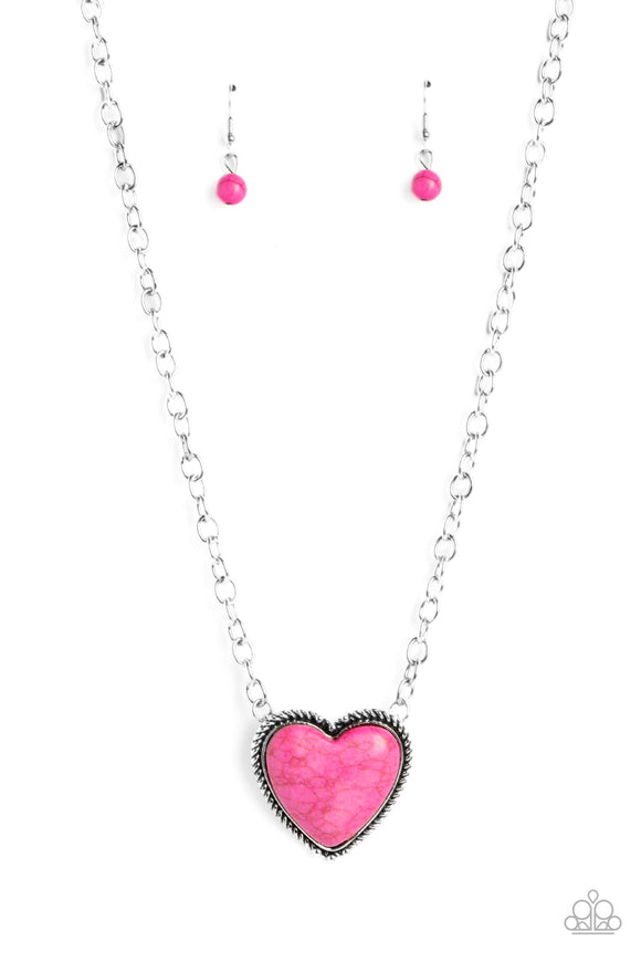 Authentic Admirer - Pink heart necklace