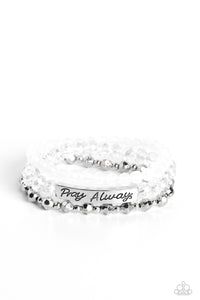 Pray Always - White Inspirational bracelet