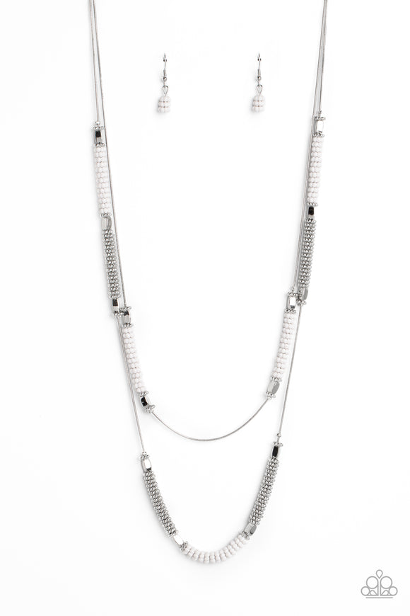 Caviar Chic - White necklace