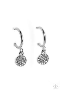 Bodacious Ballroom - White mini hoop earrings