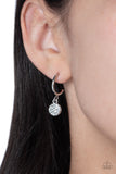 Bodacious Ballroom - White mini hoop earrings