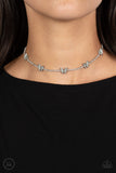 Fluttering Fanatic - White butterfly choker necklace