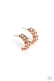 Bubbling Beauty - Copper mini hoop earrings