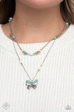 Free-Spirited Flutter - Blue butterfly necklace