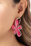 Glimmering Gardens - Pink flower post earrings