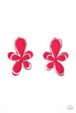 Glimmering Gardens - Pink flower post earrings