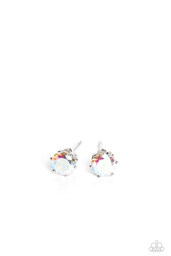 Delicately Dainty - Multi iridescent mini post earrings