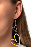 Pristine Pizzazz - Yellow heart earrings