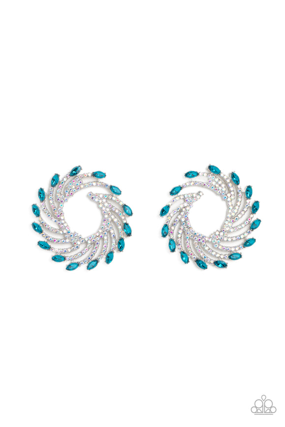 Firework Fanfare - Blue post earrings