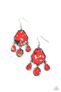 Organic Optimism - Red earrings