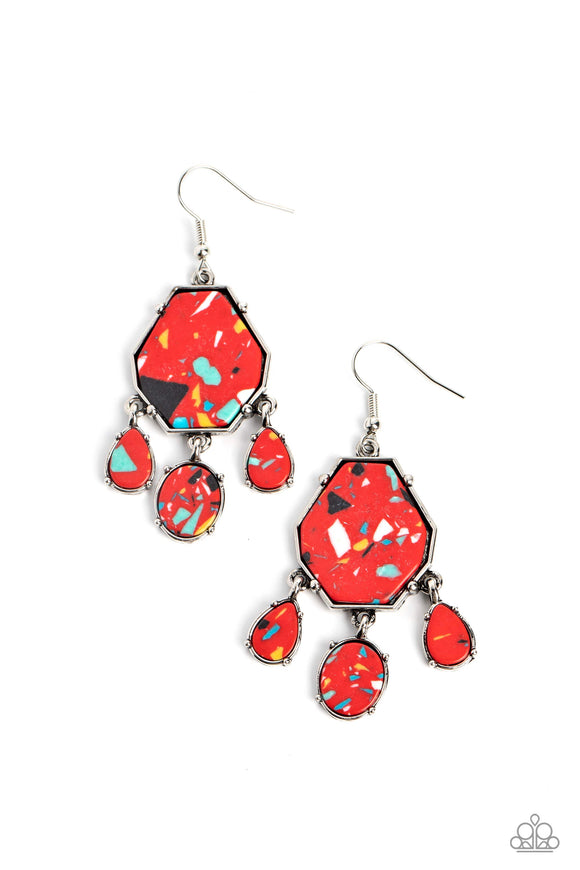 Organic Optimism - Red earrings