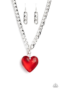 GLASSY-Hero - Red heart necklace