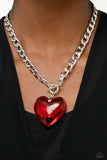 GLASSY-Hero - Red heart necklace