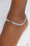 Point in Time - Silver ankle bracelet