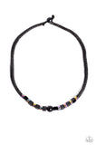 Oil Spill Orbit - Black urban necklace