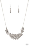 Paparazzi Queen of the Quill-silver necklace