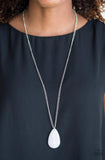 So Pop-U-lar-silver acrylic pendant necklace