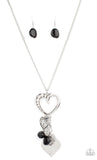 Paparazzi Flirty Fashionista❤️black heart charm necklace