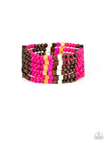 Dive into Maldives-pink wood bracelet