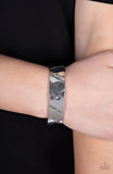 Couture Crusher- silver cuff bracelet