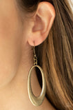 Oval The Hill- brass earrings