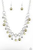 Fiercely Fancy green pearl necklace