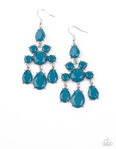 Paparazzi Afterglow Glamour❤️blue earrings