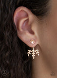 Autumn Shimmer rose gold post jacket earrings