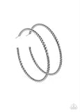 Resist the Twist- black hoop earrings