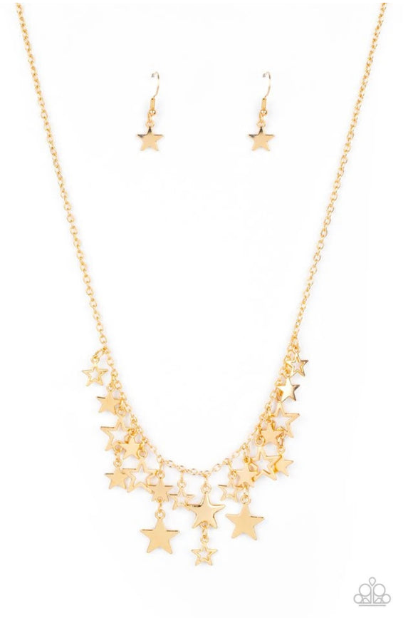 Paparazzi Stellar Stardom❤️gold star necklace