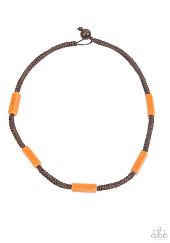 Tropical Tycoon- orange urban necklace