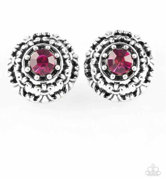 Courtly Courtliness pink post earrings