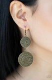 Road Trip Paradise- brass earrings