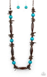 Cozumel Coast-blue wood necklace