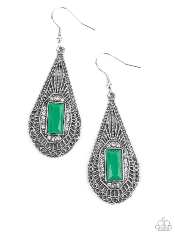 Deco Dreaming- green earrings