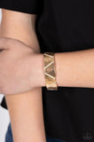 Couture Crusher- gold cuff bracelet